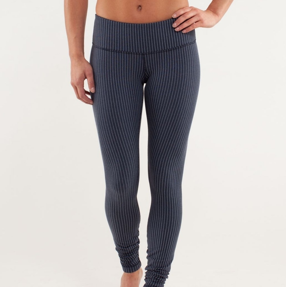 Lululemon Wunder Under Inkwell Striped Leggings size 4